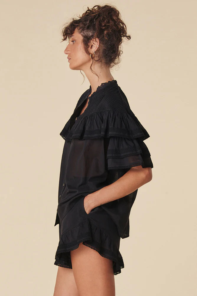 Dove Lace Blouse Midnight