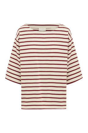 Arlo T-Shirt Cream/ Crimson