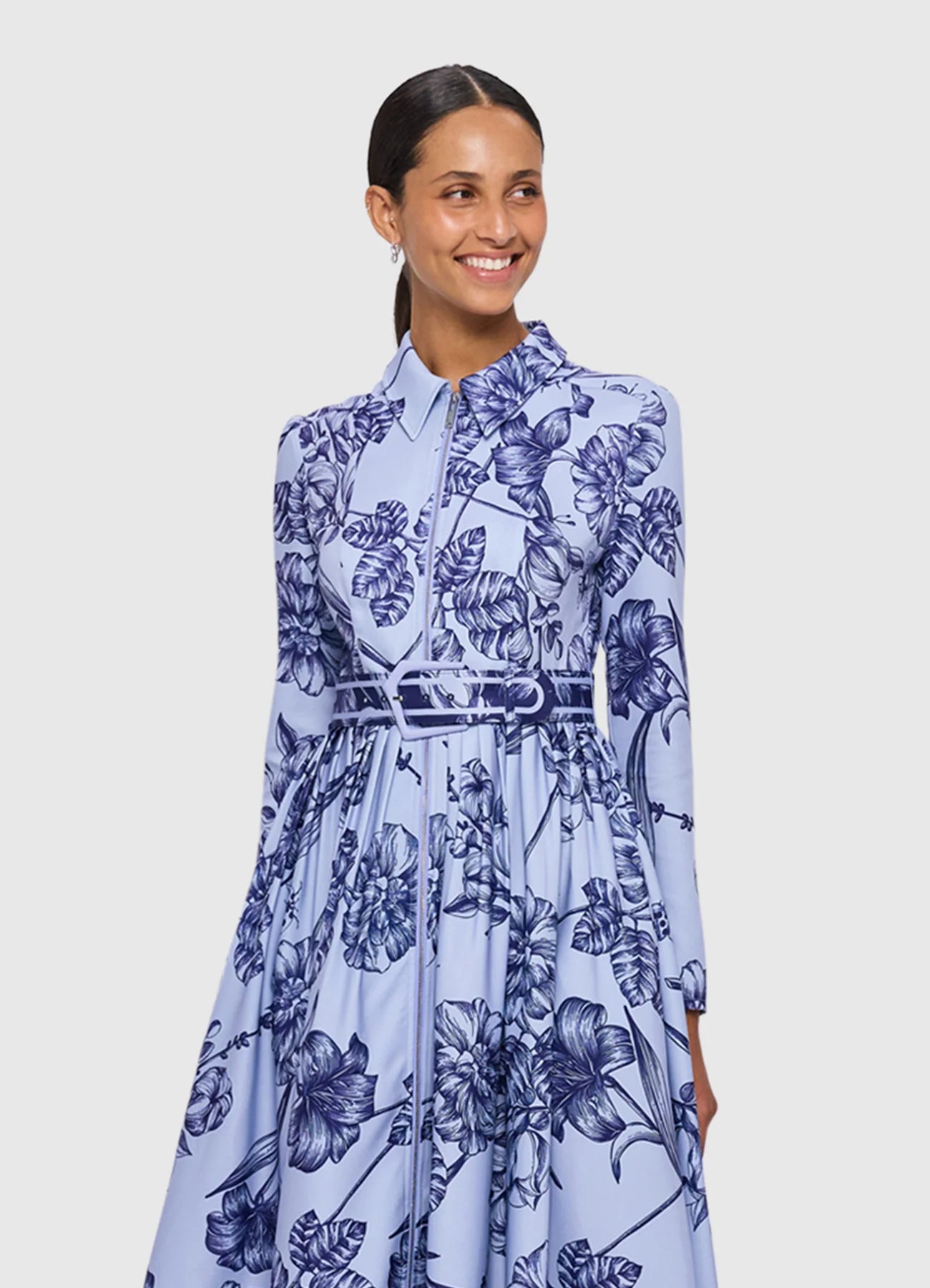 Renee Midi Dress Harmony Print Hyacinth