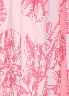 Cassie Tie Neck Midi Dress Harmony Print Plum Blossom