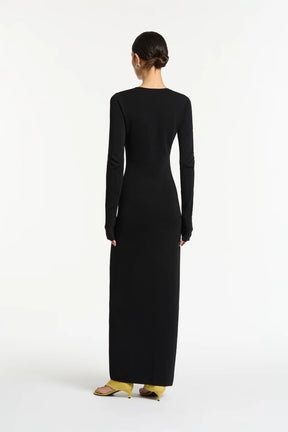 Kinetic Beaded Maxi Dress Black