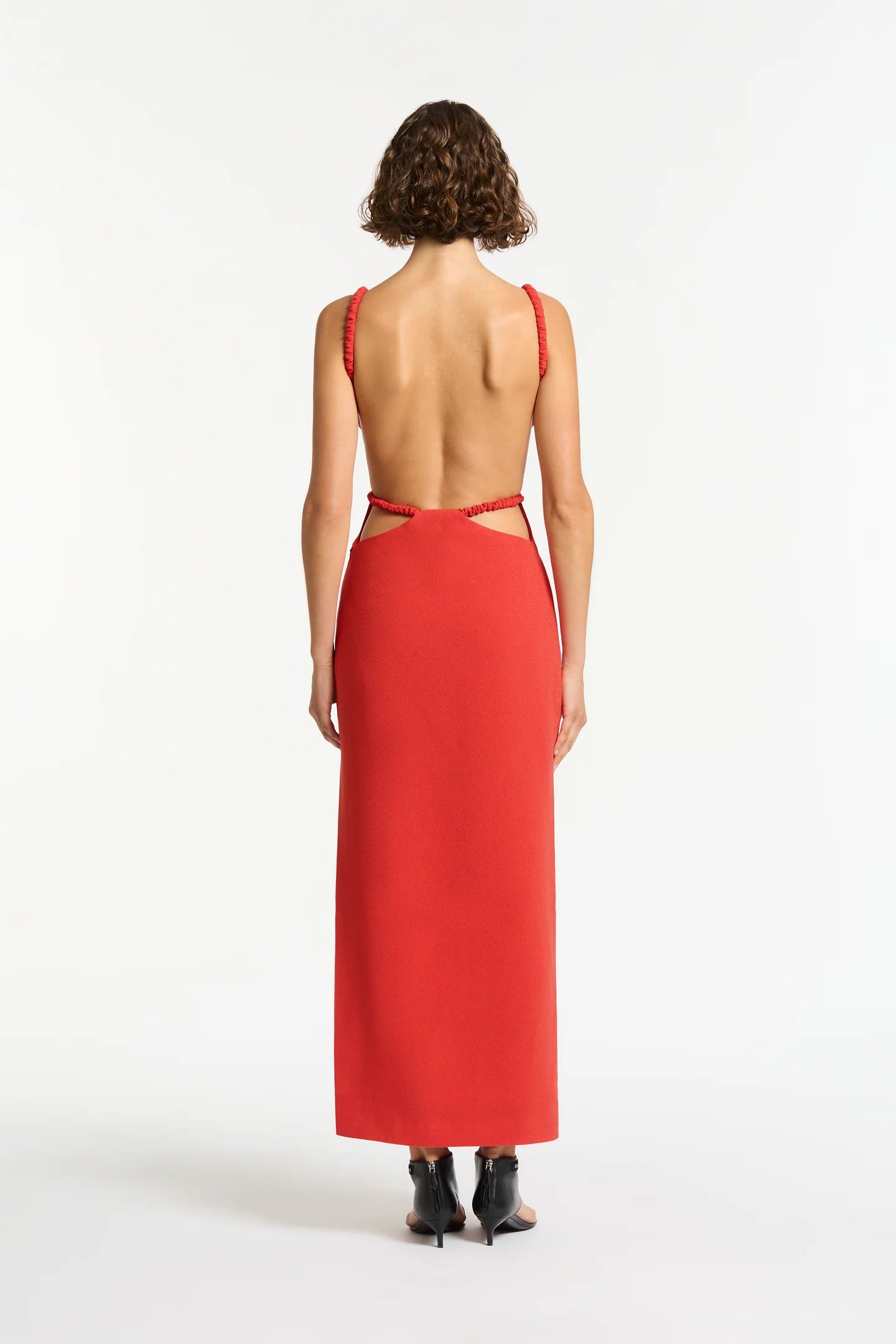 Spoerri Backless Gown Red