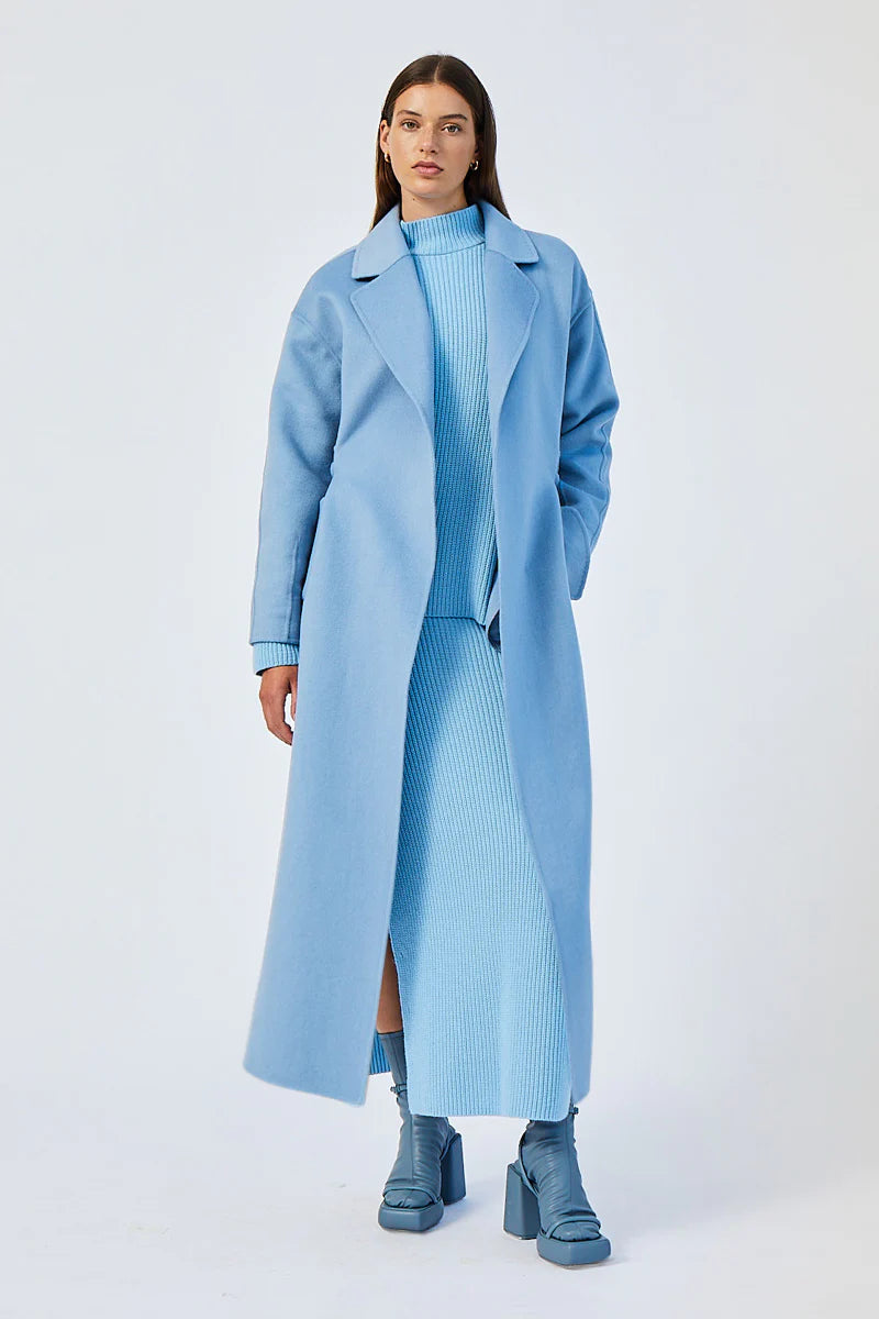 Ella Oversized Coat Light Blue