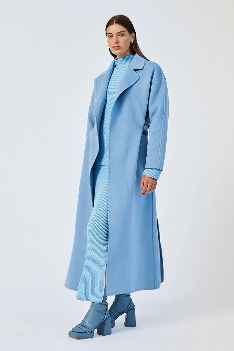Ella Oversized Coat Light Blue