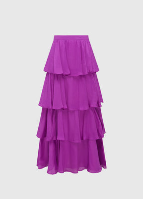 Violet Tiered Skirt