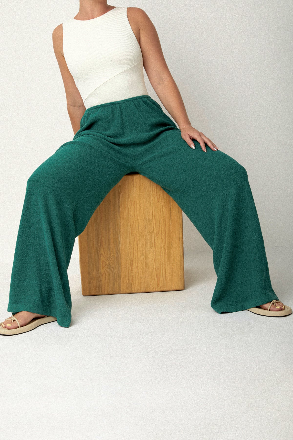 Forest Cotton Wool Blend Knit Pant
