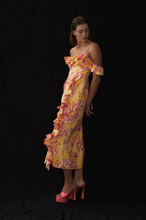 Fenella Ruffle Midi Dress