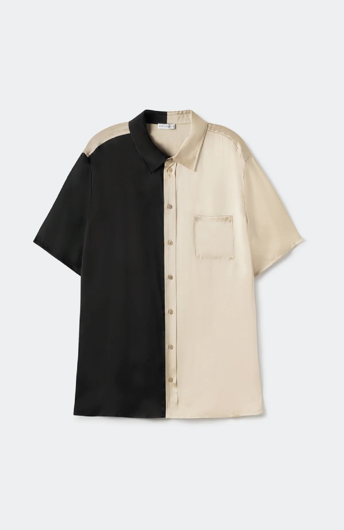 Short Sleeve Boyfriend Shirt Hazelnut/ Black