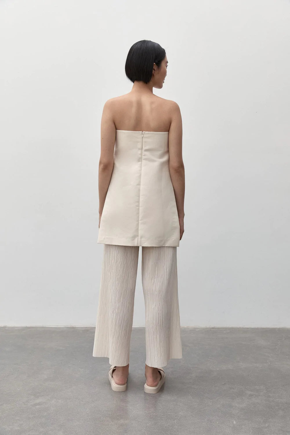 Pleated Pants- Oyster