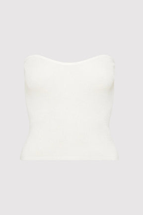 Curve Knit Top White