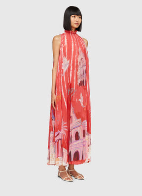 Diana Sleeveless Maxi Dress Roma Print