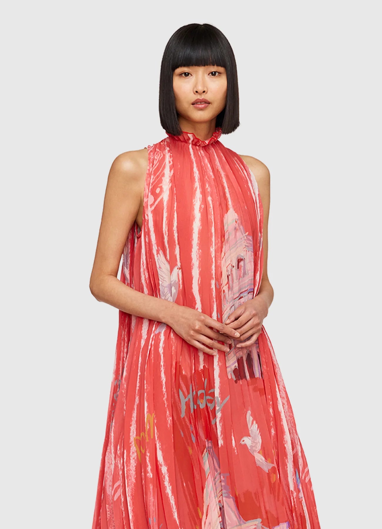 Diana Sleeveless Maxi Dress Roma Print