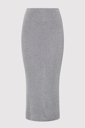Low Waist Knit Skirt Grey Marle