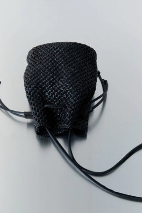 Macrame Knot Bag Black