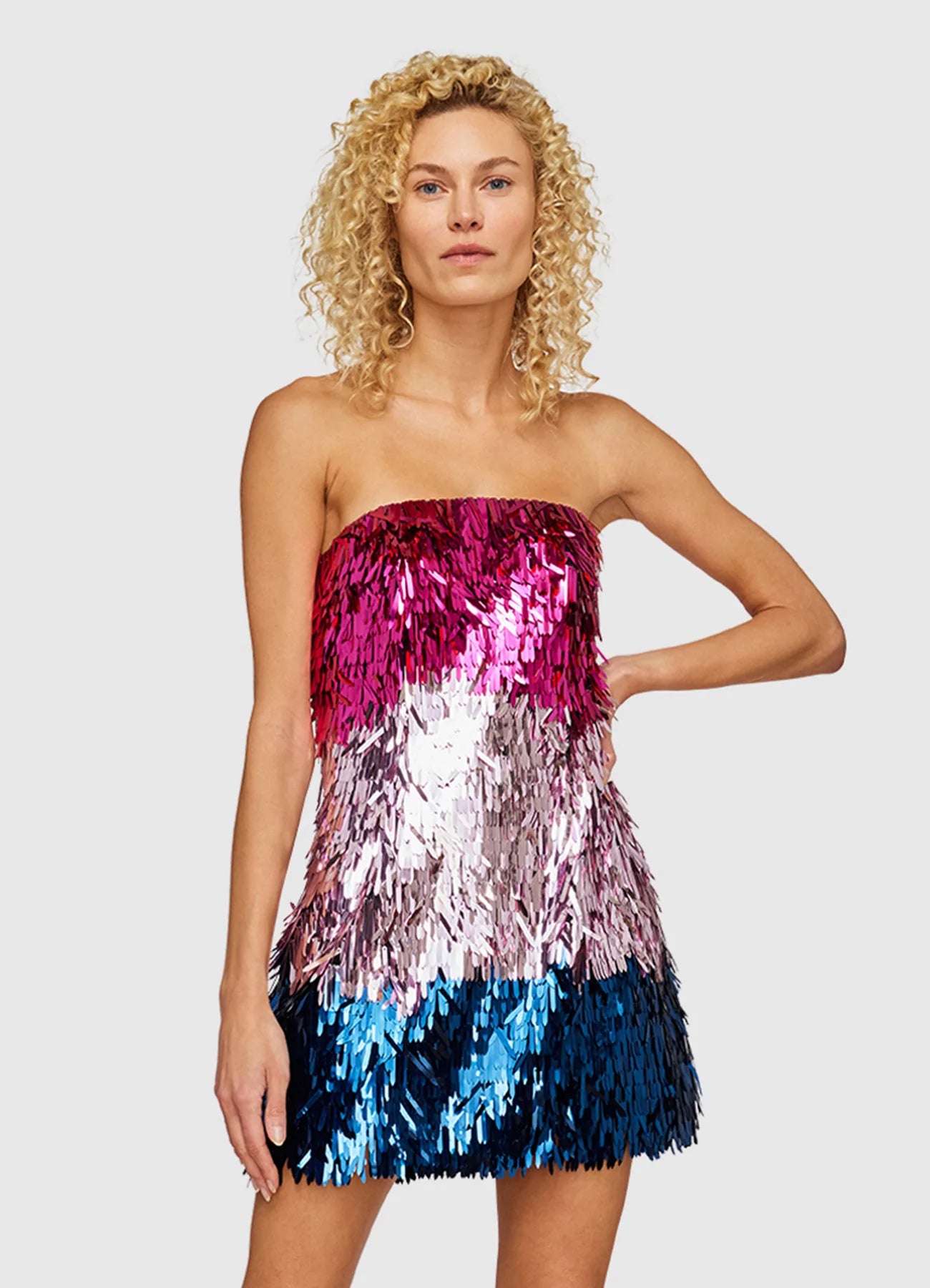 Stefani Sequin Strapless Mini Dress Nightfall