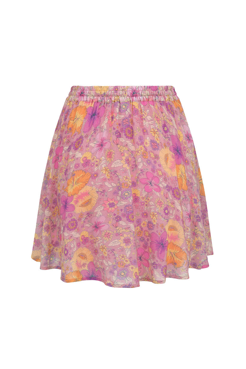 Hibiscus Lane Mini Skirt Dusk