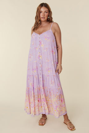 Lei Lei Strappy Dress Lavender Floral