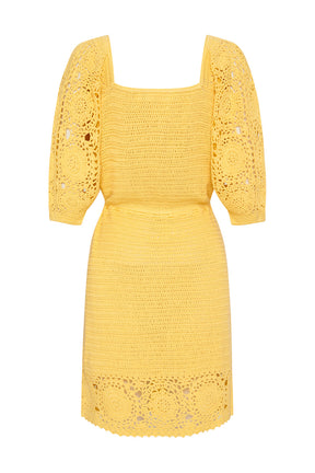 Let the Sunshine in Crochet Mini Dress