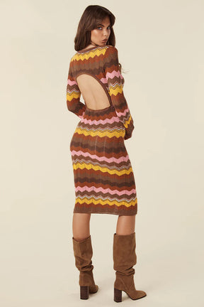 Ziggy Crochet Midi Dress Ginger