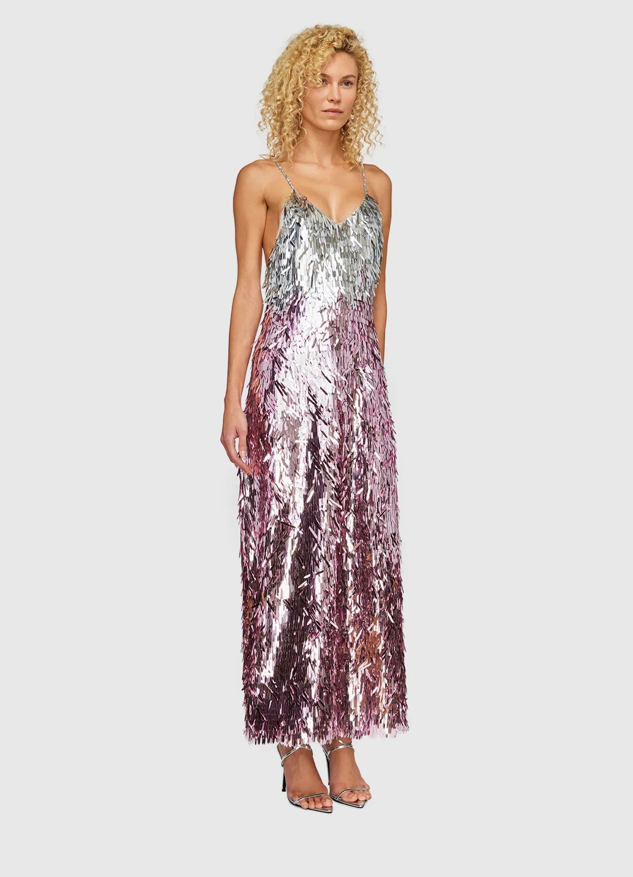 Taylor Sequin Lowback Maxi Dress Shimmer