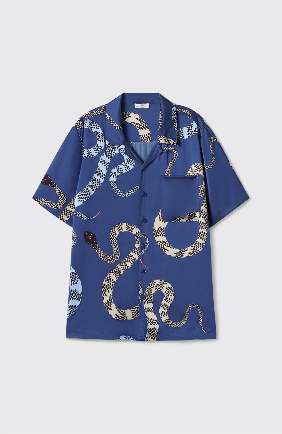 Camp Shirt Blue Snakes